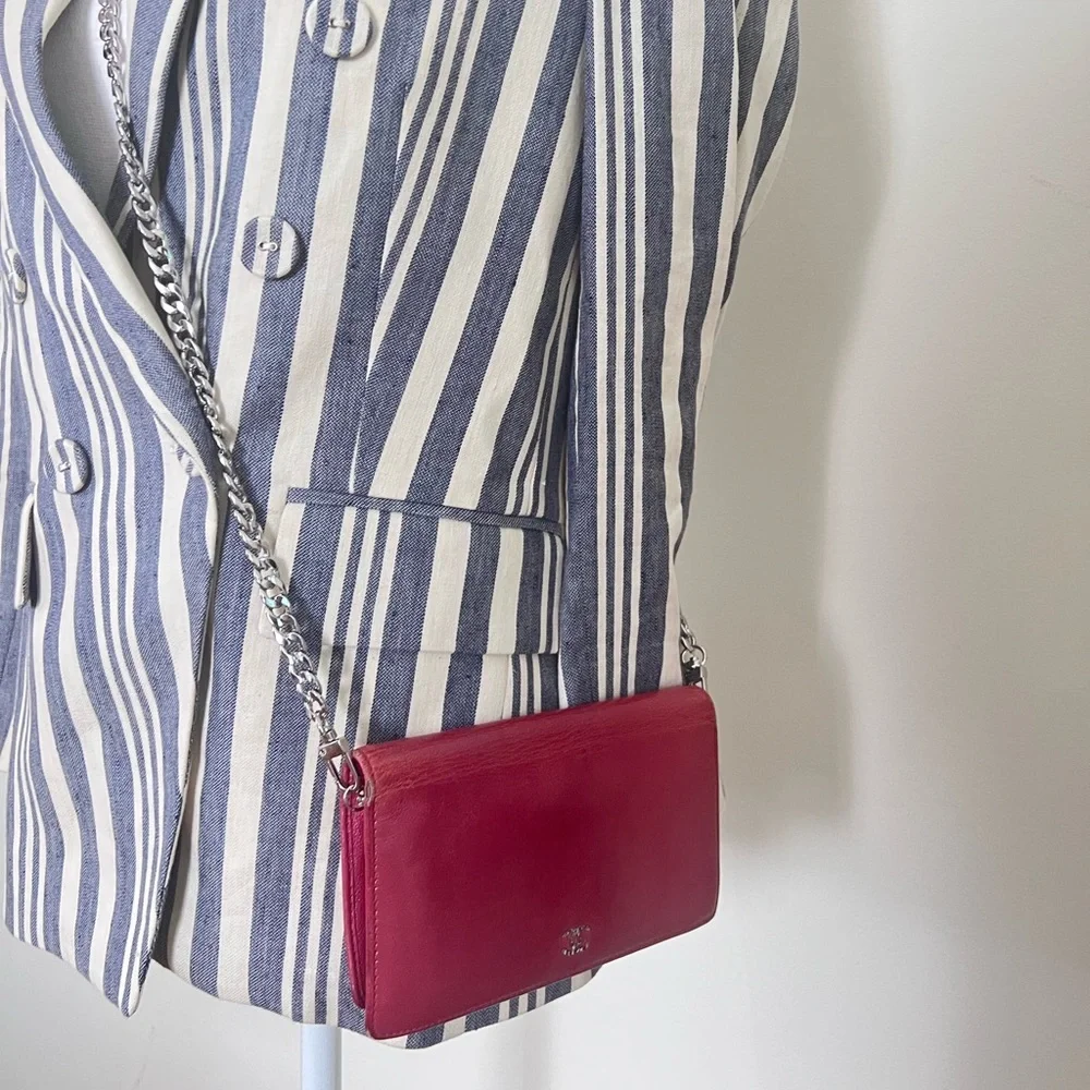 Authentic Chanel Lambskin Red Flap Wallet WOC Bag - Picture 12 of 12